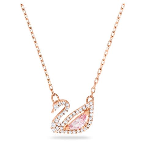 Collier Swarovski Iconic Swan avec pendentif doré