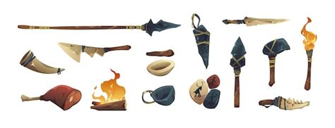 Représentation d'outils primitifs en quartz