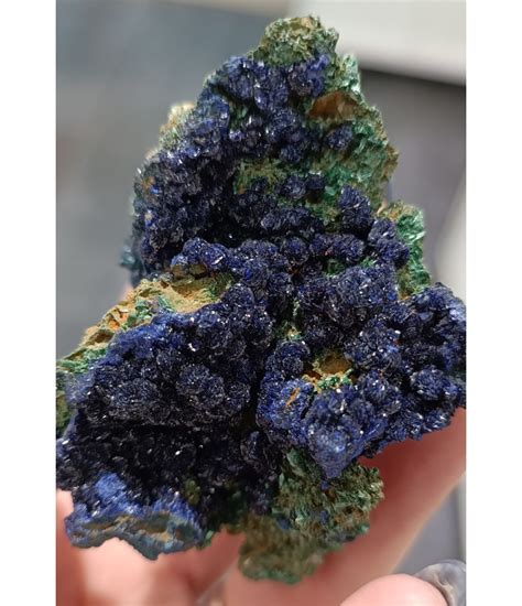 Cristaux d'azurite brute du Maroc