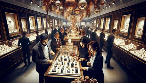 Plan d'une bijouterie moderne avec espaces dédiés à la joaillerie et à l'horlogerie