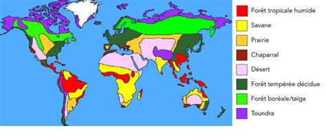 Carte d'Hoxxes IV montrant les différents biomes