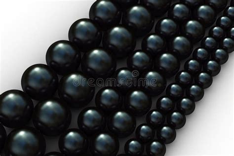 Illustration de perles noires aux reflets mystérieux