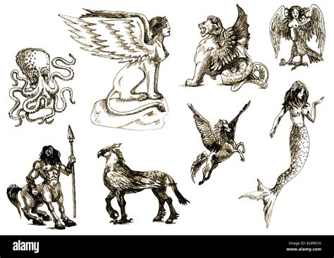 Illustration représentant des figures mythologiques grecques et romaines associées à la pierre de lune