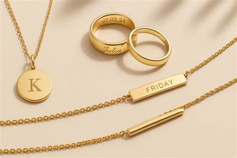 Collection de bijoux de baptême personnalisables par gravure