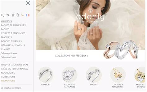 Interface d'un configurateur de bijoux en ligne montrant des options de pierres et métaux