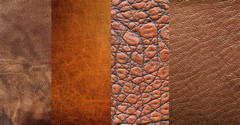 Image montrant différentes textures de cuir utilisées pour les bijoux.