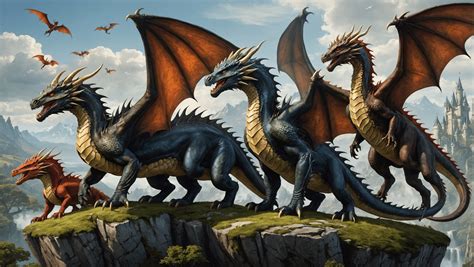 Infographie comparant les caractéristiques des dragons orientaux et occidentaux.