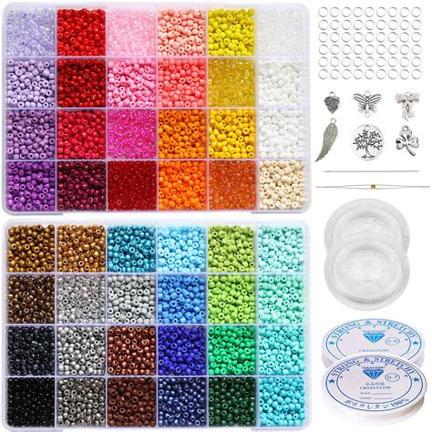 Illustration de différentes formes et tailles de perles de rocaille