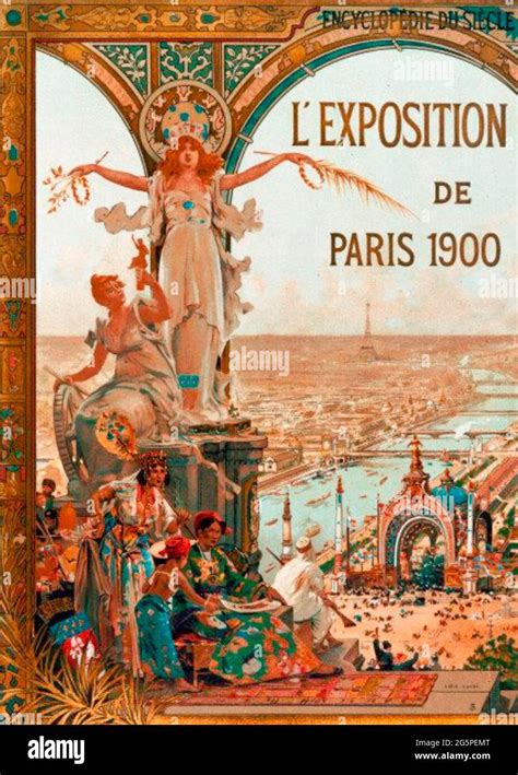 Illustration historique de robes ornées de cristaux Swarovski lors de l'Exposition Universelle de 1900.