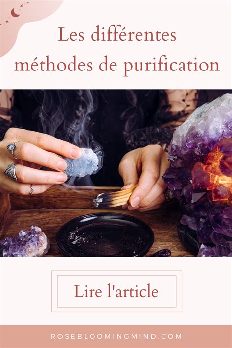 Illustration de différentes méthodes de purification de pierres