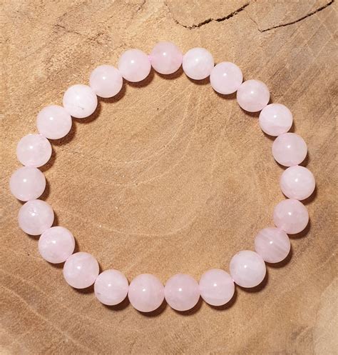 Collier et bracelet assortis en quartz rose