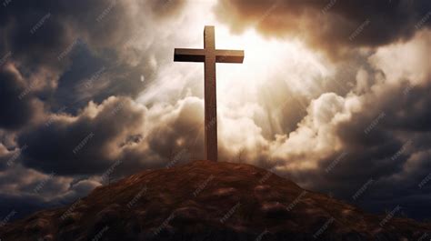 Représentation d'une croix sur une tombe, symbolisant la foi et l'espoir de la résurrection