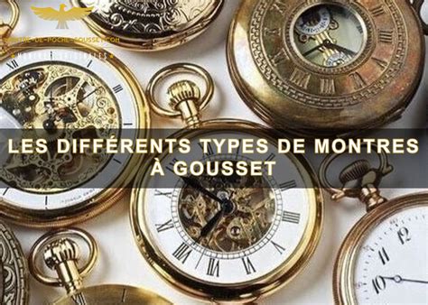 Comparaison visuelle des différents types de boîtiers de montres à gousset : face ouverte, chasseur et demi-chasseur