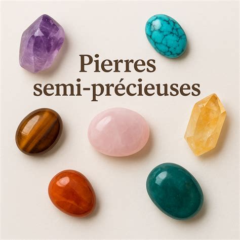 Illustration comparative des pierres précieuses et semi-précieuses