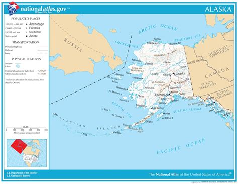 Carte de l'Alaska avec les principales zones d'exploitation aurifère