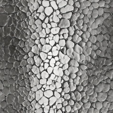 Gros plan sur la texture martelée d'un pendentif en argent rhodié