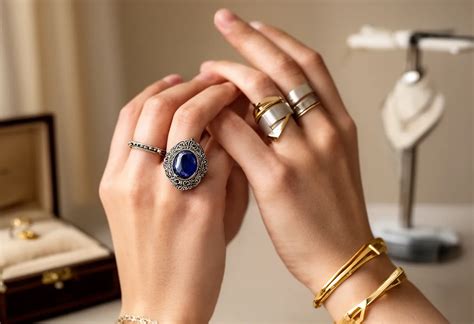 Divers exemples de bijoux modernes et anciens intégrant le symbole de l'œil.