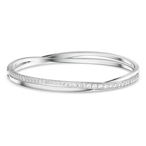 Bracelet jonc Swarovski collection Matrix avec forme octogonale et zirconias blancs