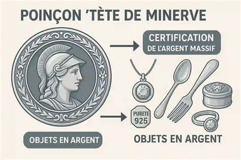 Exemple de poinçon de garantie pour l'argent sterling (tête de minerve)