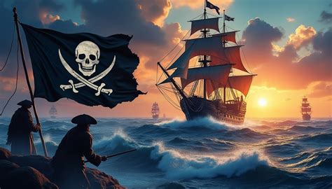 Gros plan sur une bague pirate ornée d'un Jolly Roger et une autre avec un motif d'ancre.