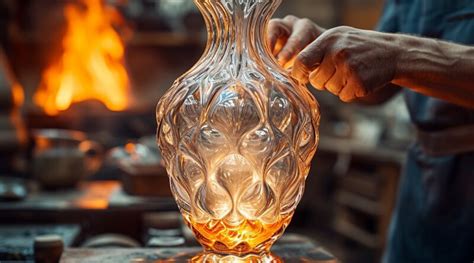 Illustration d'un atelier de soufflage de verre romain
