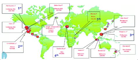 Carte des principaux gisements d'aigue-marine dans le monde