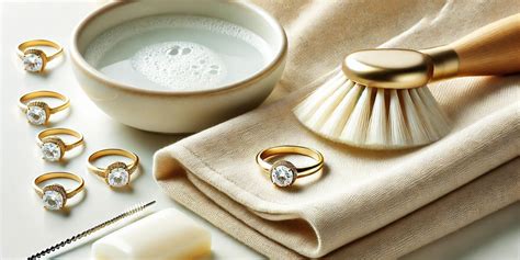 Infographie expliquant les étapes simples pour nettoyer et entretenir une bague en argent.