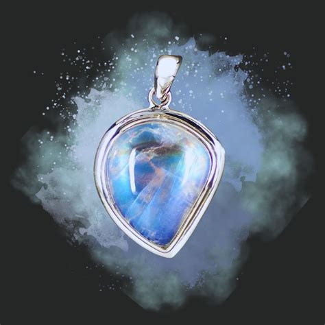 Illustration symbolique de la connexion de la pierre de lune avec le féminin sacré et les cycles lunaires