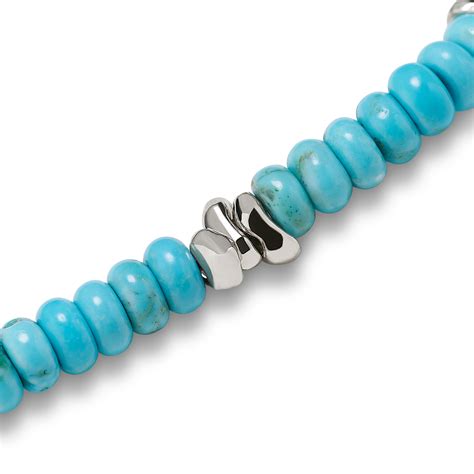 Bracelet combinant des perles de turquoise et d'aigue-marine