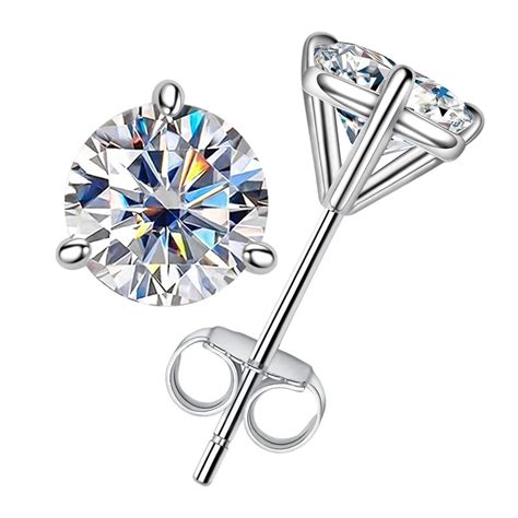 Schéma d'une boucle d'oreille diamant solitaire avec sertissage à six griffes