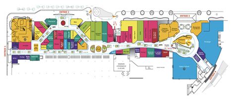 Plan du centre commercial avec l'emplacement de la bijouterie CLEOR à Lille