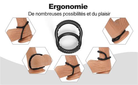 Photographie d'un anneau pénien en silicone, montrant sa flexibilité.