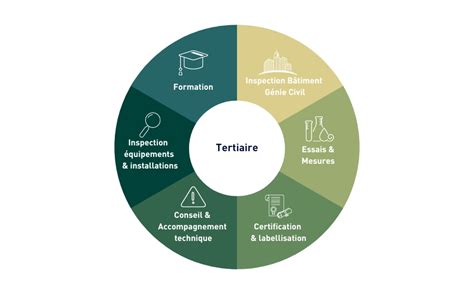 Infographie présentant les secteurs de formation (Tertiaire et Bâtiment) proposés par La Tourmaline