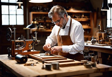 Atelier d'horlogerie avec divers outils et montres