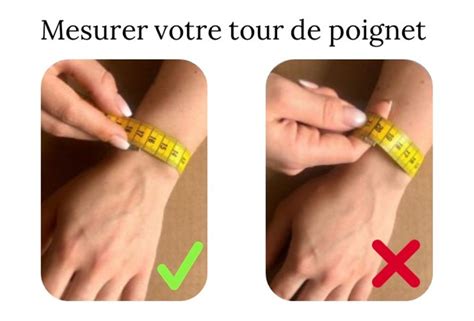 Infographie expliquant comment mesurer son poignet pour choisir la bonne taille de bracelet