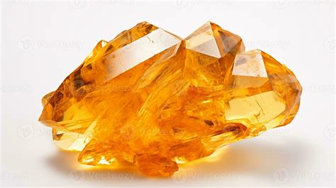 Illustration d'une citrine naturelle aux nuances jaune miel à ambrées
