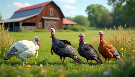 Infographie montrant les différentes couleurs de dindes et les parchemins correspondants.