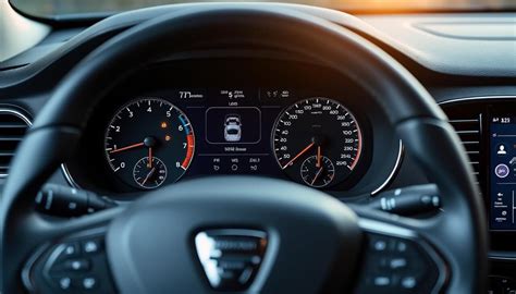 Vue de l'intérieur de la Dacia Sandero avec le tableau de bord digital et l'écran central