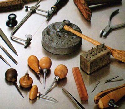 Illustration des outils couramment utilisés en bijouterie joaillerie
