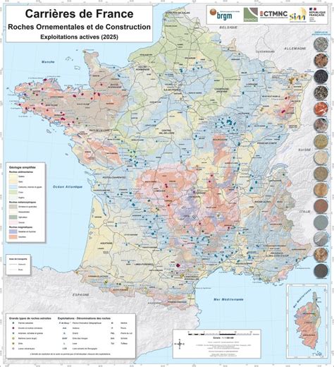 Carte des principales carrières de pierre bleue dans le monde