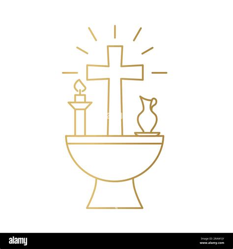 Illustration de diverses croix en or de baptême pour enfants et adultes.