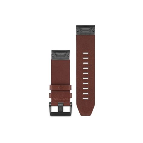 Photo d'un bracelet en cuir QuickFit de 22 mm pour une montre Garmin Fenix 5 Plus