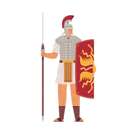 Illustration d'un guerrier romain portant une amulette en hématite