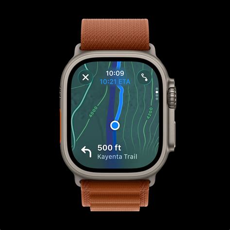 Image de l'Apple Watch Ultra 3 mettant en avant son écran lumineux et son design