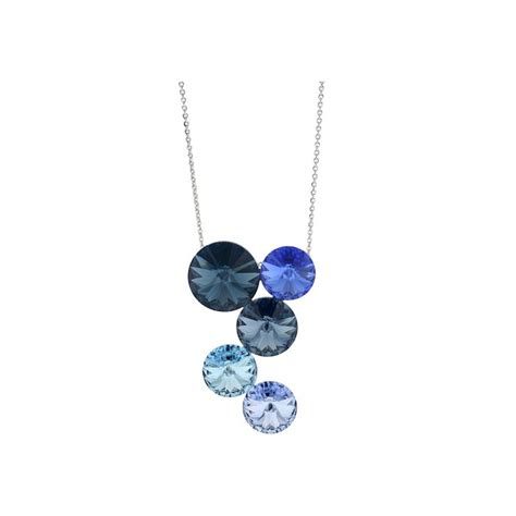 Collection de bijoux en cristal Swarovski gris foncé : colliers, bracelets et boucles d'oreilles.