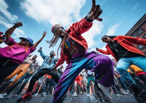 Groupe de danseurs de hip-hop en pleine performance
