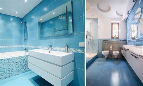 Salle de bain moderne avec carrelage en pierre bleue