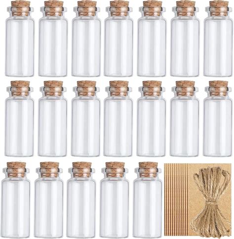 Schéma technique du pendentif fiole en verre avec indication des dimensions.