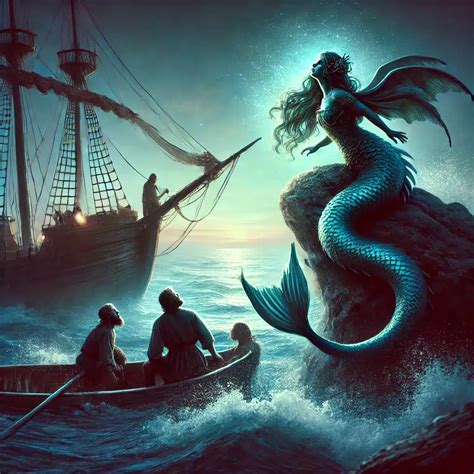 Illustration historique représentant des marins sur un navire, avec des symboles d'aigue-marine pour la protection.