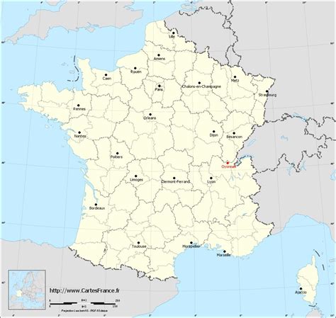 Carte de France mettant en évidence la région d'Oyonnax comme lieu de fabrication.